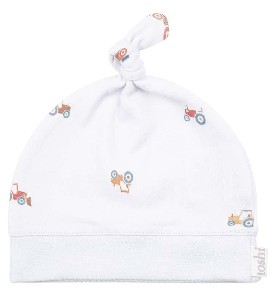 Toshi Baby Beanie Mr Tractor | Beanie | Bon Bon Tresor