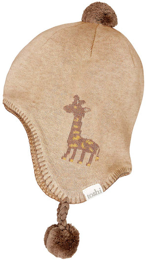 Toshi Organic Earmuff Storytime Mr Giraffe | Beanie | Bon Bon Tresor