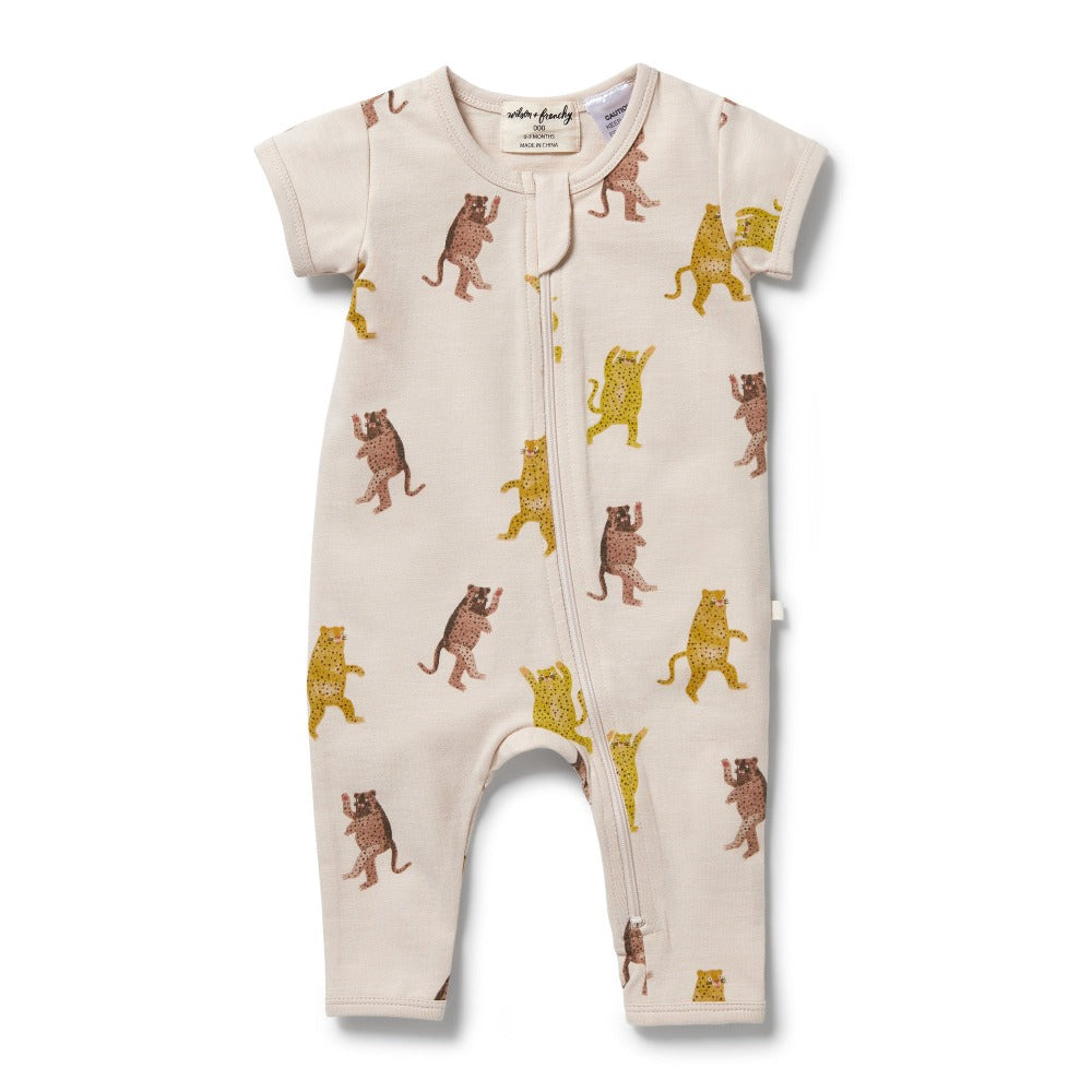 Wilson and Frenchy Organic Zipsuit Roar | Rompers & Playsuits | Bon Bon Tresor