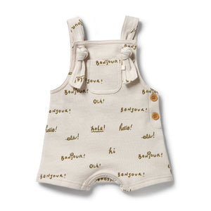 Wilson and Frenchy Organic French Terry Overall Bonjour | Rompers & Playsuits | Bon Bon Tresor