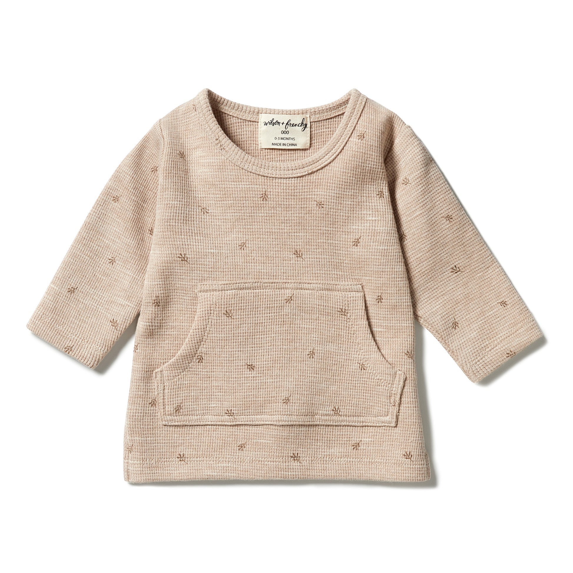 Wilson and Frenchy Organic Waffle Pocket Top - Leaf | Tops & T-Shirts | Bon Bon Tresor