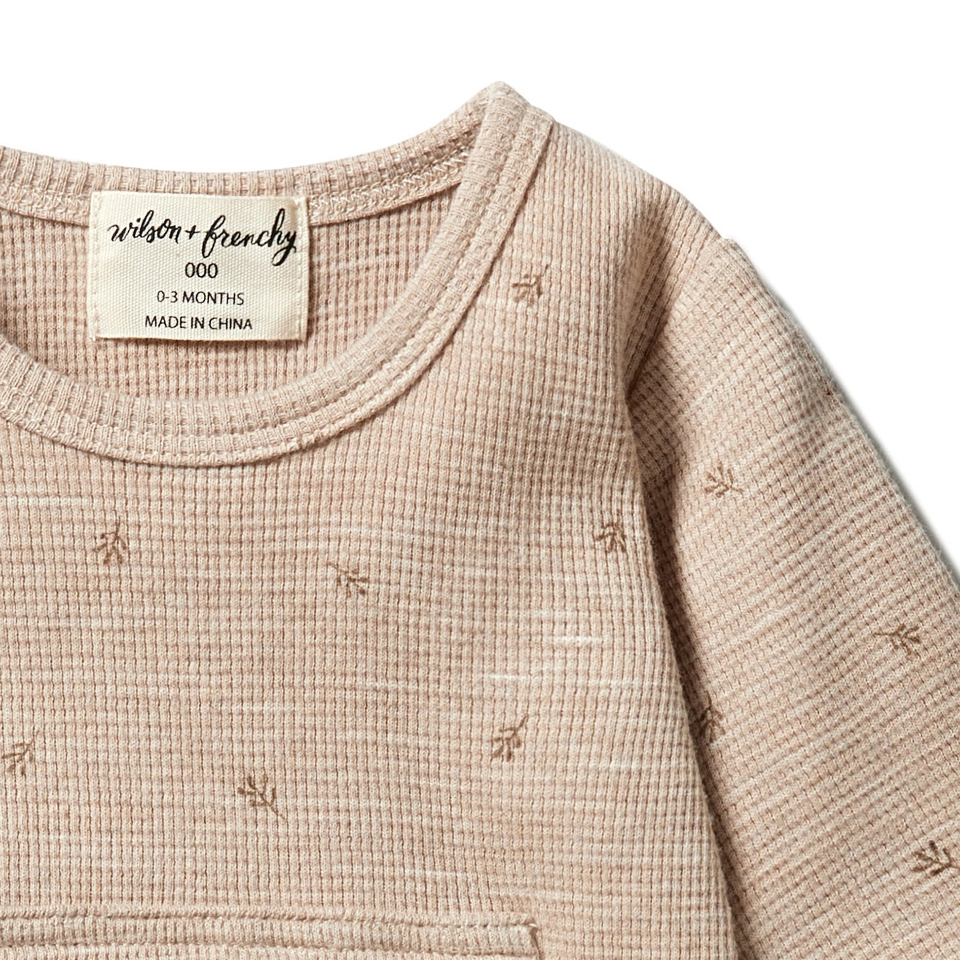 Wilson and Frenchy Organic Waffle Pocket Top - Leaf | Tops & T-Shirts | Bon Bon Tresor