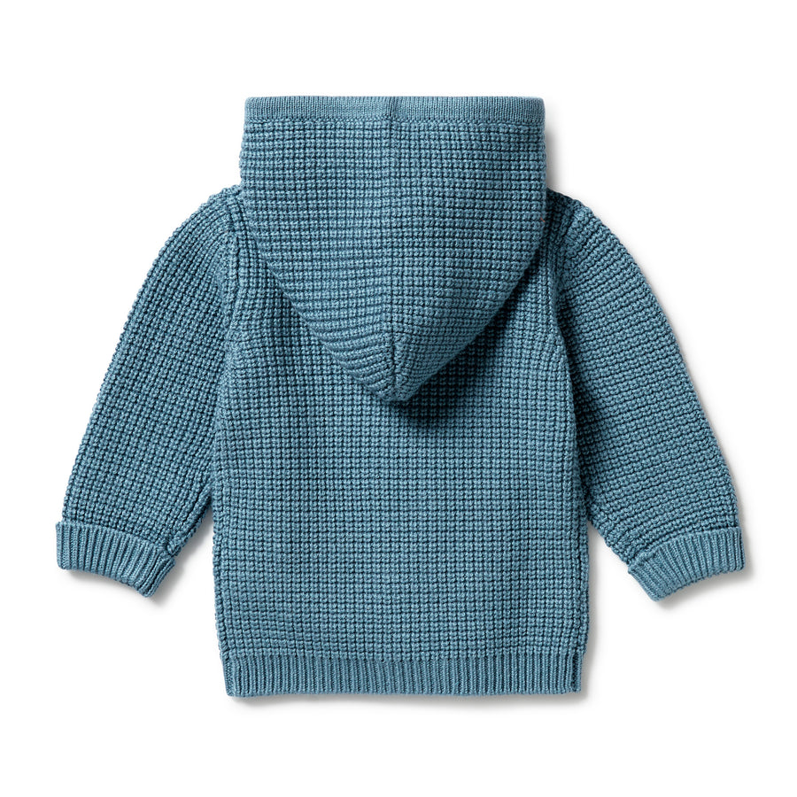 Wilson and Frenchy Knitted Zipped Jacket - Bluestone | Sweaters & Knitwear | Bon Bon Tresor