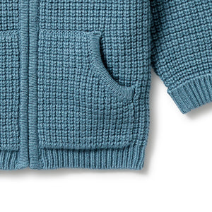 Wilson and Frenchy Knitted Zipped Jacket - Bluestone | Sweaters & Knitwear | Bon Bon Tresor