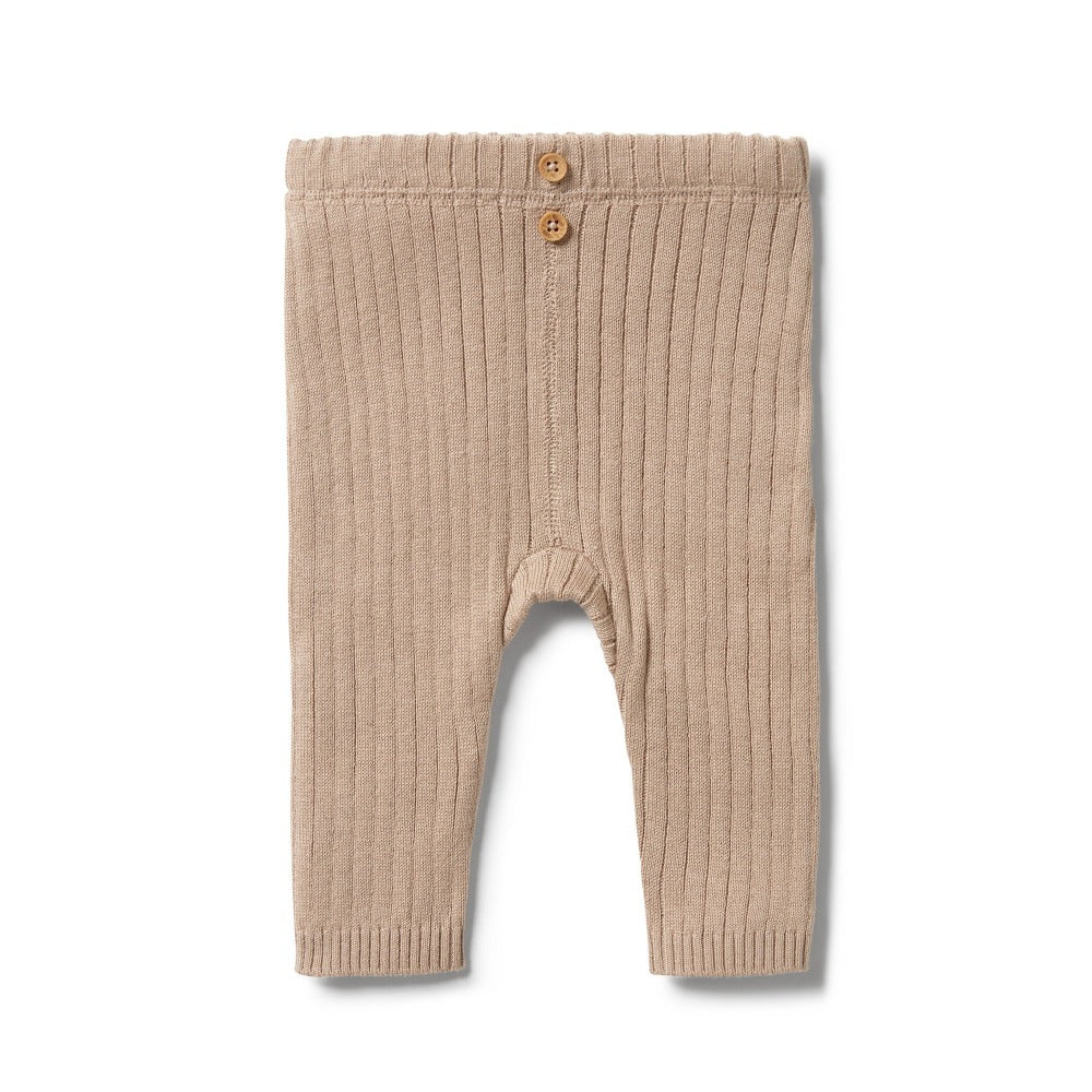Wilson and Frenchy Knitted Rib Legging Burro | Pants & Shorts | Bon Bon Tresor