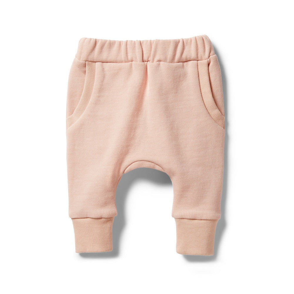 Wilson and Frenchy Organic French Terry Slouch Pant Cameo Rose | Trousers | Bon Bon Tresor