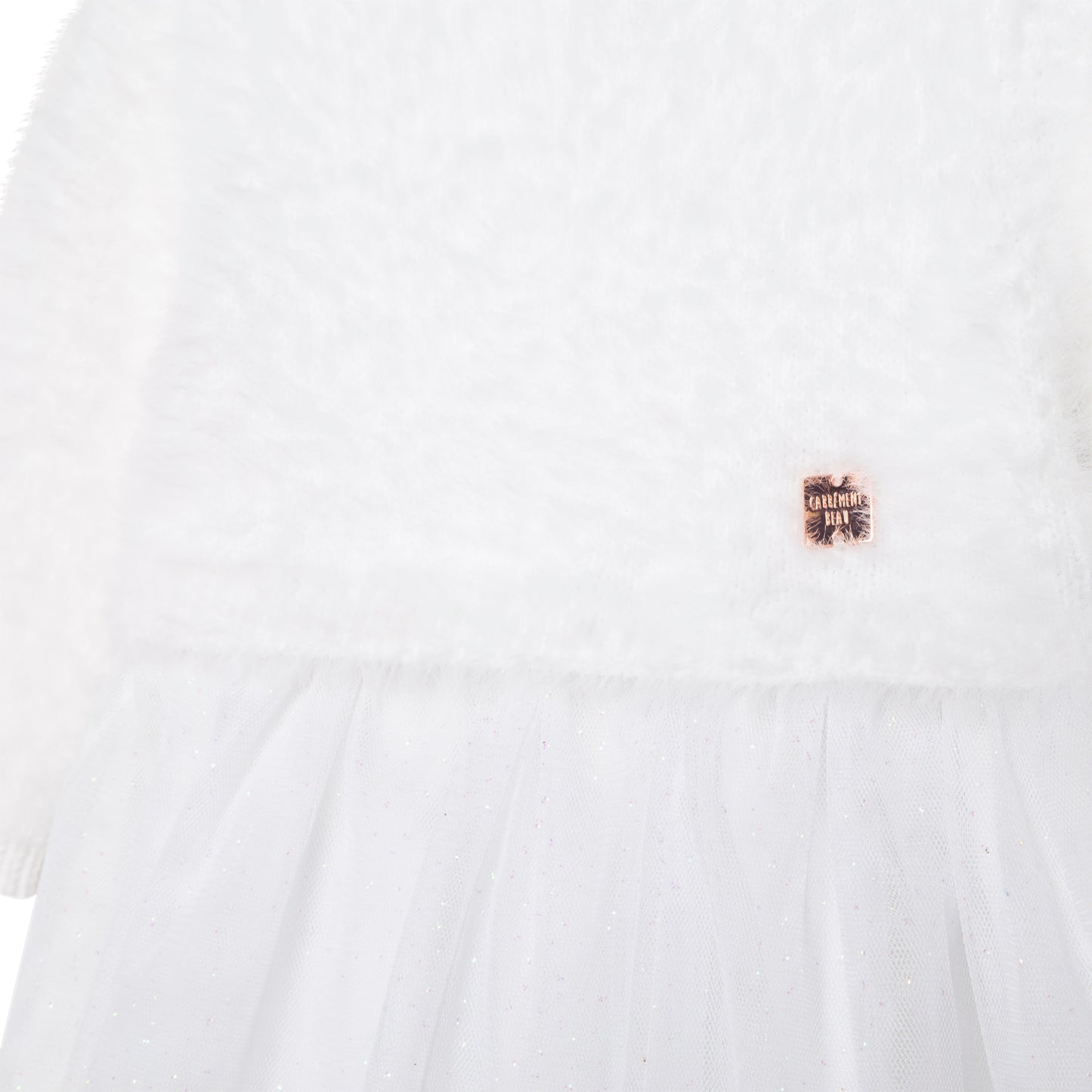 Carrement Beau White Knit Tulle Dress | Dresses | Bon Bon Tresor