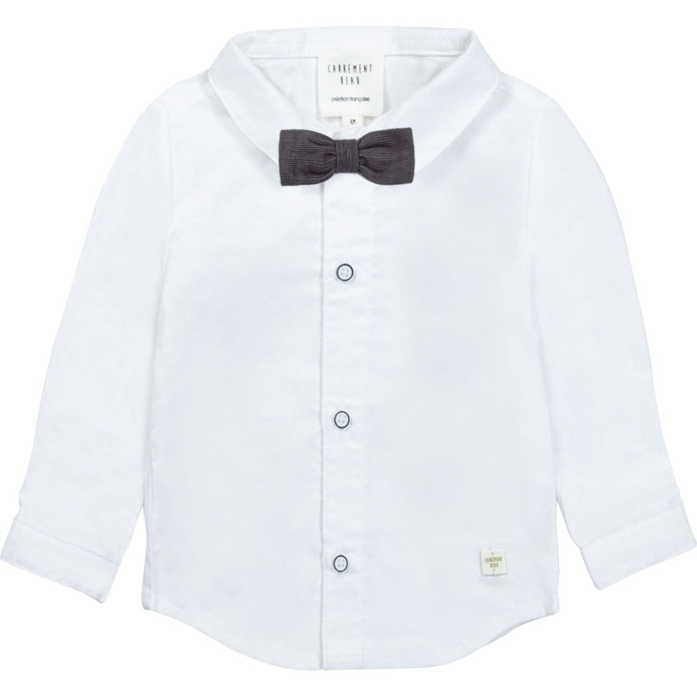 Carrement Beau White Shirt and Grey Bow Tie | Tops & T-Shirts | Bon Bon Tresor
