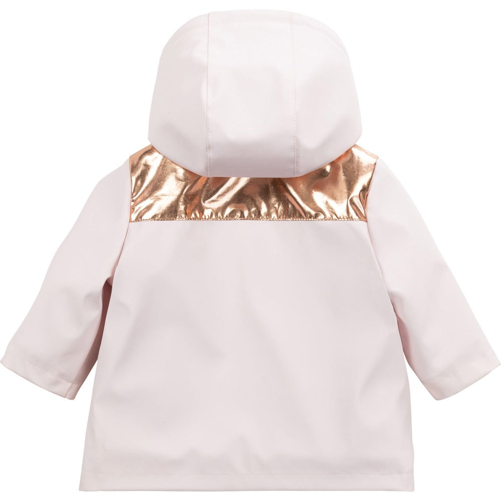 Carrement Beau Pink Hooded Rain Jacket | Coats & Jackets | Bon Bon Tresor