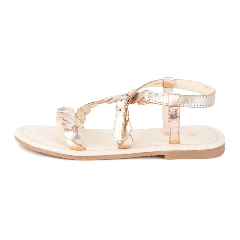 Carrement Beau Gold Sandals | Dress Shoes | Bon Bon Tresor
