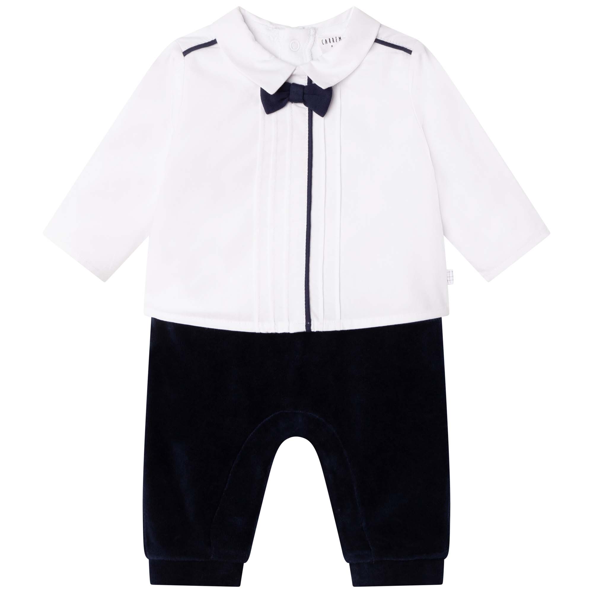 Carrement Beau Navy and White Romper | Rompers & Playsuits | Bon Bon Tresor