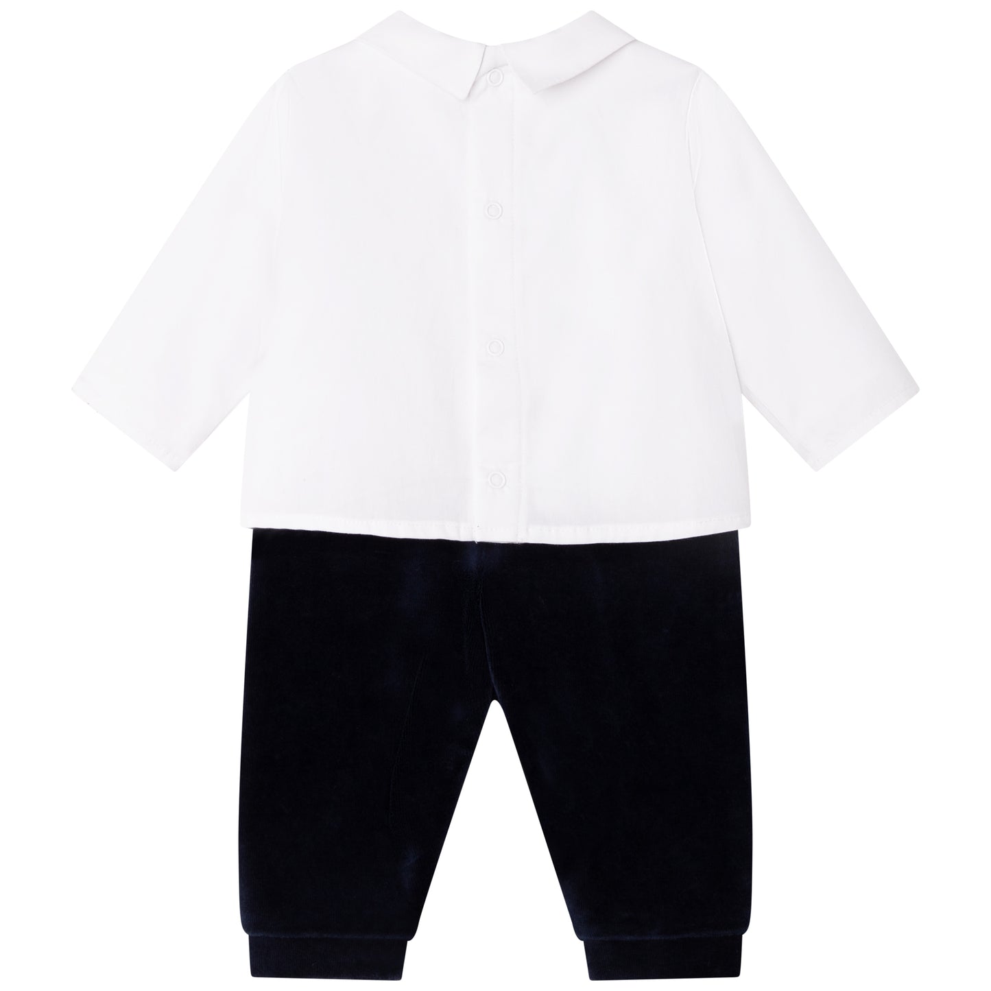 Carrement Beau Baby Boys Navy and White Romper | Rompers & Playsuits | Bon Bon Tresor