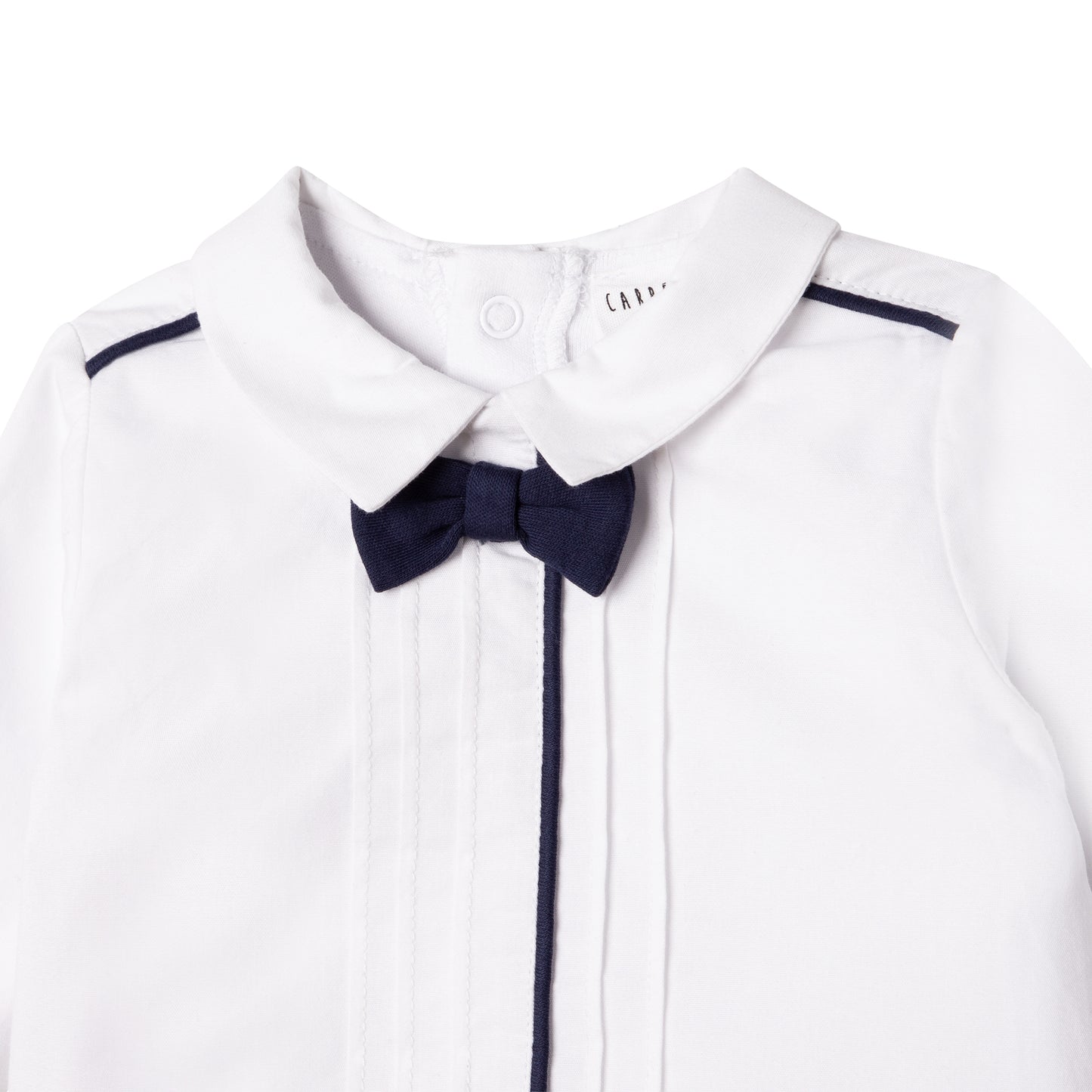 Carrement Beau Baby Boys Navy and White Romper | Rompers & Playsuits | Bon Bon Tresor
