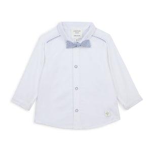 Carrement Beau Baby Boy White Shirt and Bow Tie | Tops & T-Shirts | Bon Bon Tresor