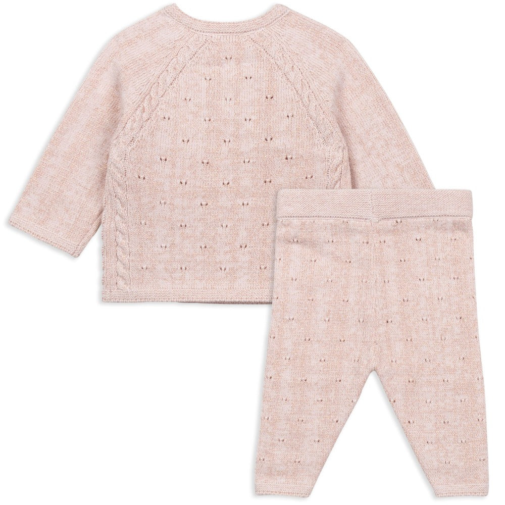 Carrement Beau Pale Pink Top and Trouser Set | Sweaters & Knitwear | Bon Bon Tresor