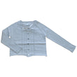 Willow and Finn Silver Crochet Lace Trim Cardigan | Sweaters & Knitwear | Bon Bon Tresor