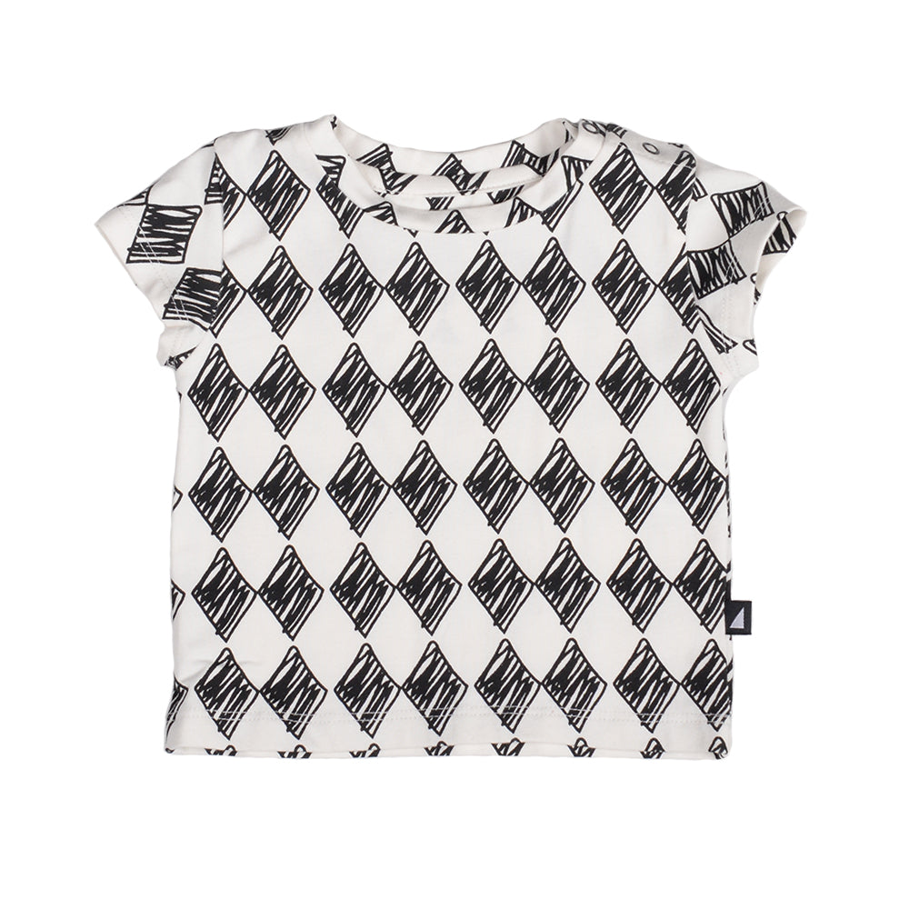 Anarkid Harlequin Short Sleeve Tee Chalk | Tops & T-Shirts | Bon Bon Tresor