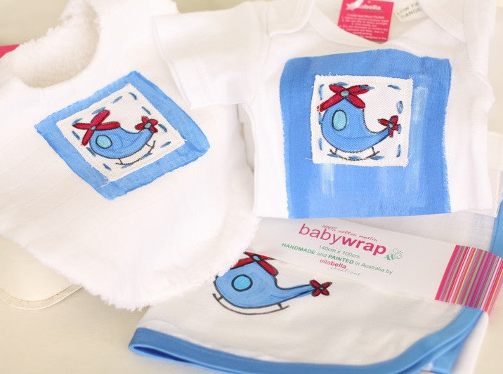 Ellabella - Baby Muslin Wrap Helicopter Print | Wraps & Swaddles | Bon Bon Tresor