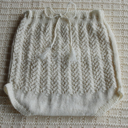 Monsters In Mittens- Merino Wool Hand Knit Baby Pilchers Lace | Singlets & Bloomers | Bon Bon Tresor