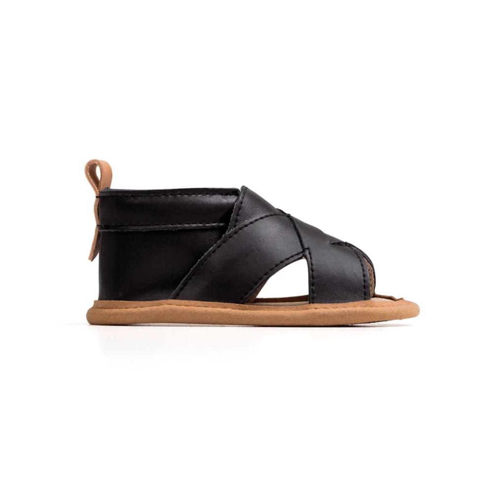 Pretty Brave Cross-Over Sandal Castle Black | Sandals | Bon Bon Tresor