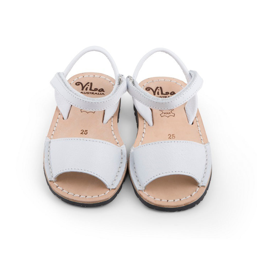 Vila Australia White Leather Sandal