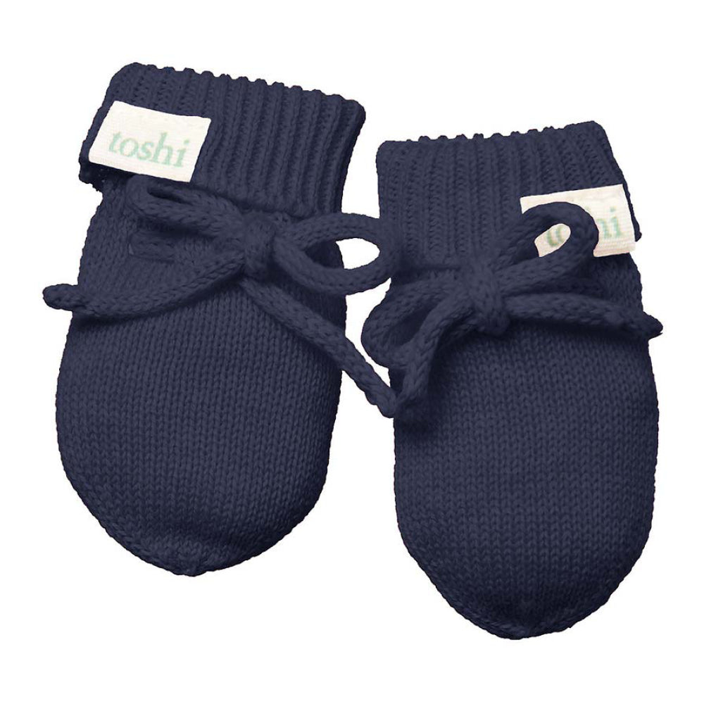 Toshi Organic Mittens Marley Midnight | Booties & Mittens | Bon Bon Tresor