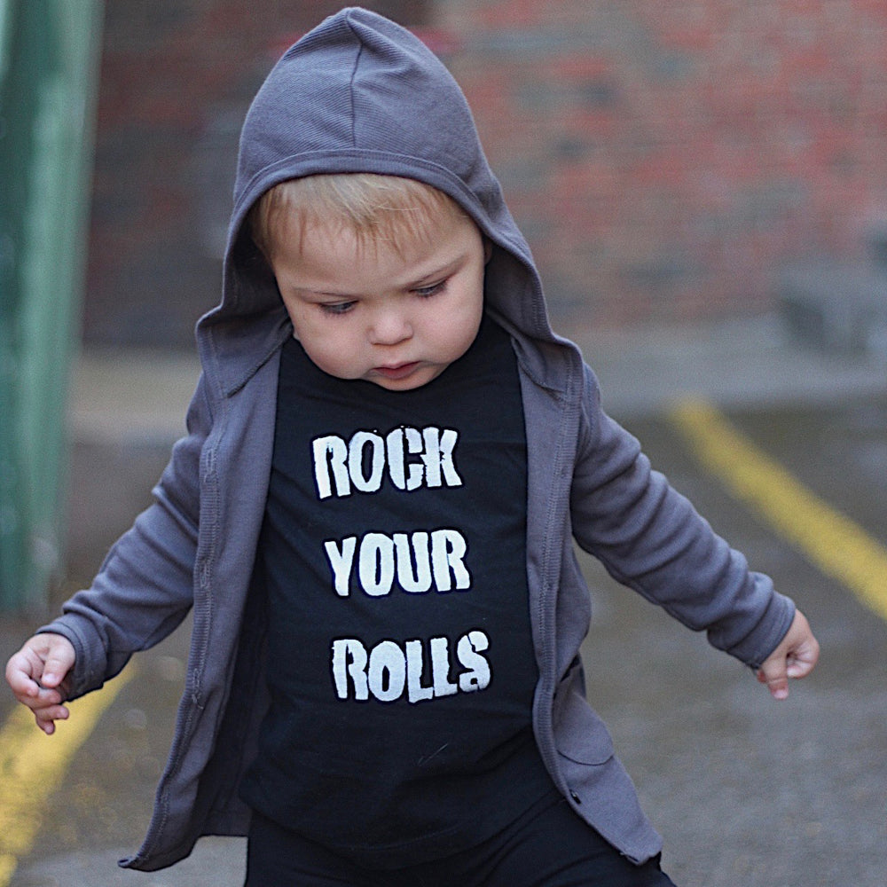 Little Lords Charcoal Grey Hoodlum Cardigan | Sweaters & Knitwear | Bon Bon Tresor