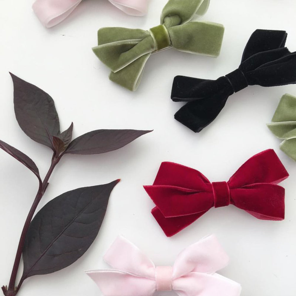 Sister Bows Girls Assorted Velvet Bows | Hair Accessories | Bon Bon Tresor
