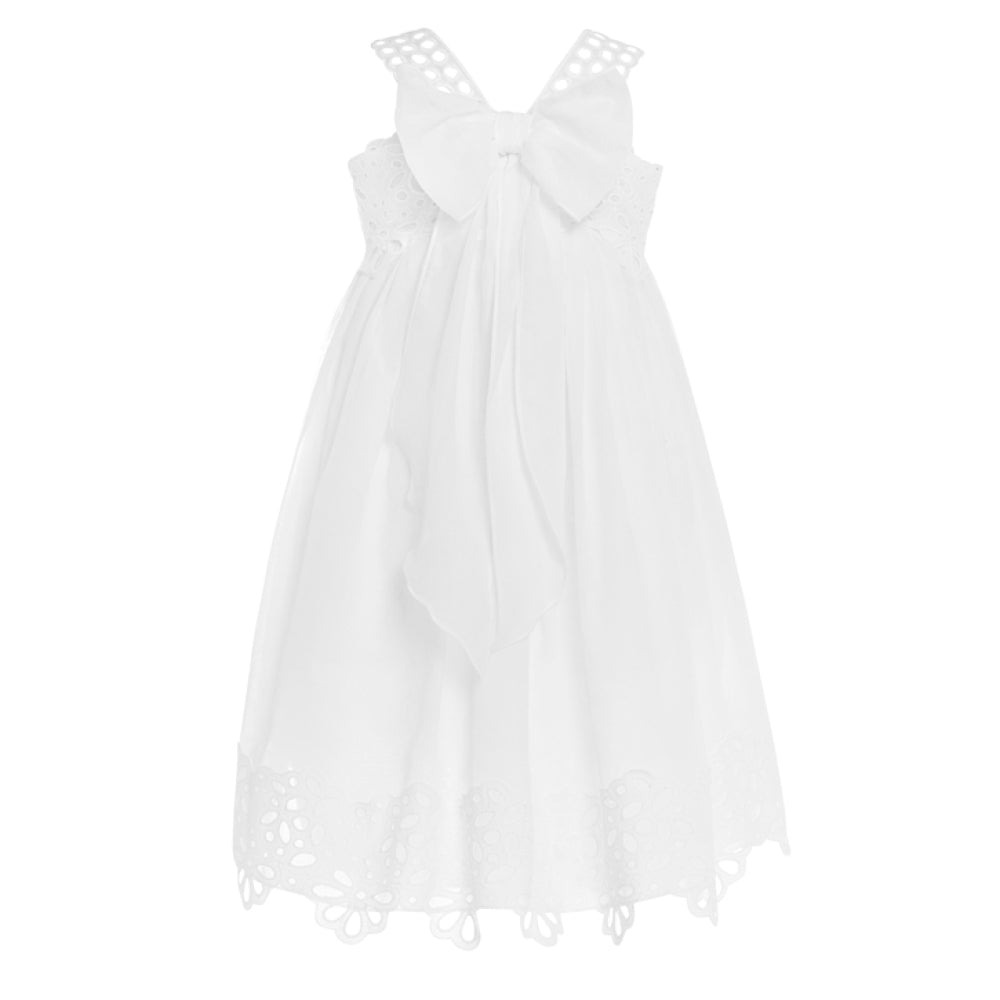Balloon Chic White Anglais Lace Dress