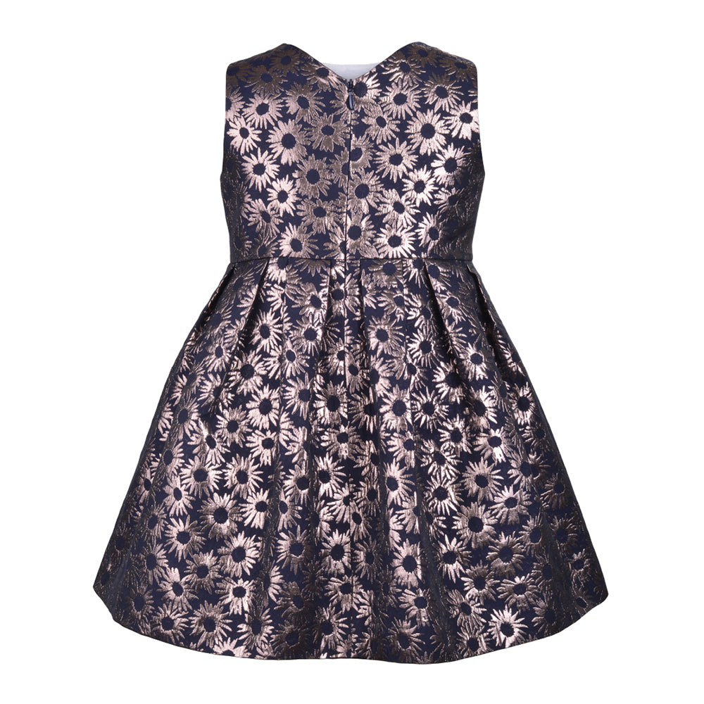 Hucklebones London Copper Daisy Jacquard Bodice Party Dress | Party Dresses | Bon Bon Tresor