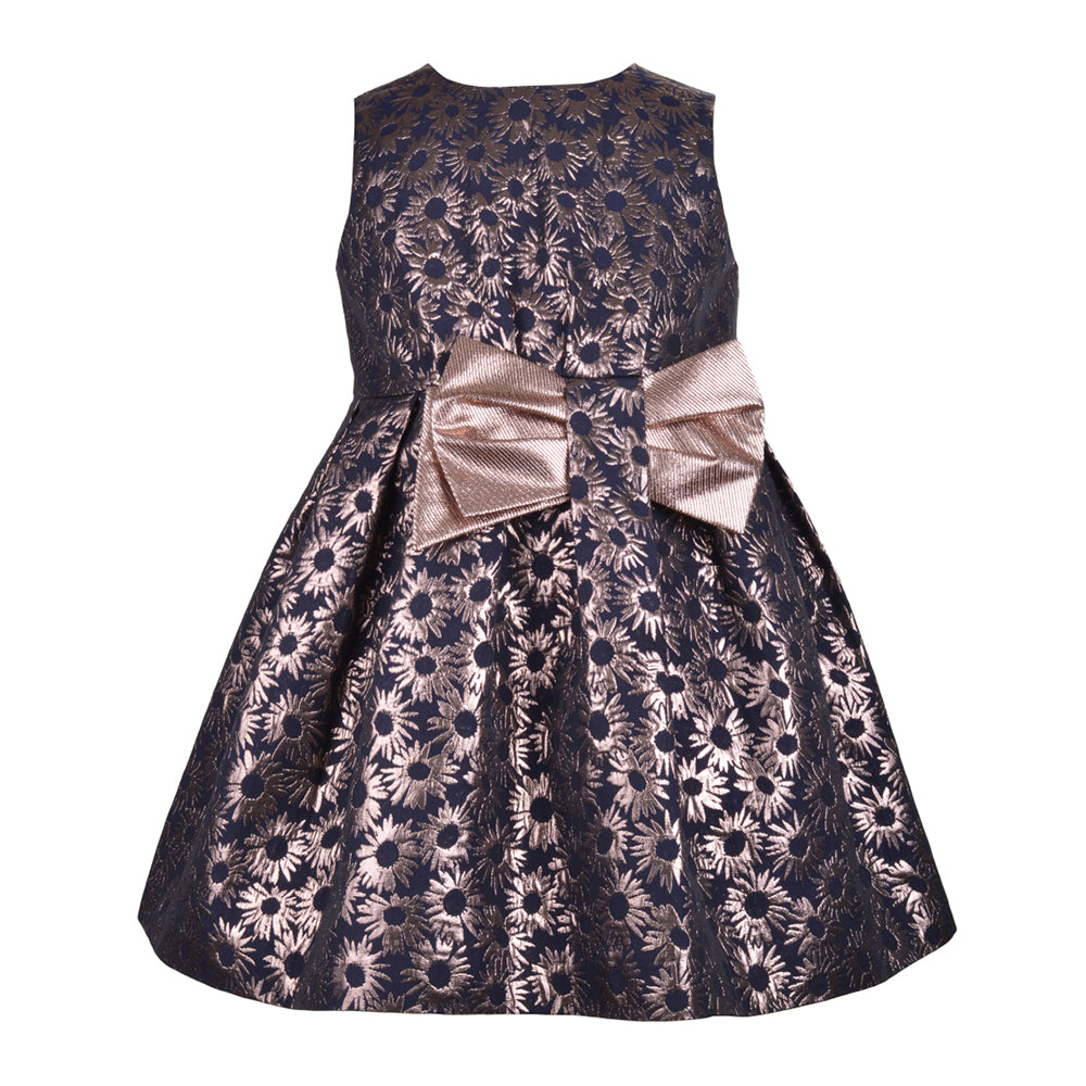 Hucklebones London Copper Daisy Jacquard Bodice Party Dress | Party Dresses | Bon Bon Tresor