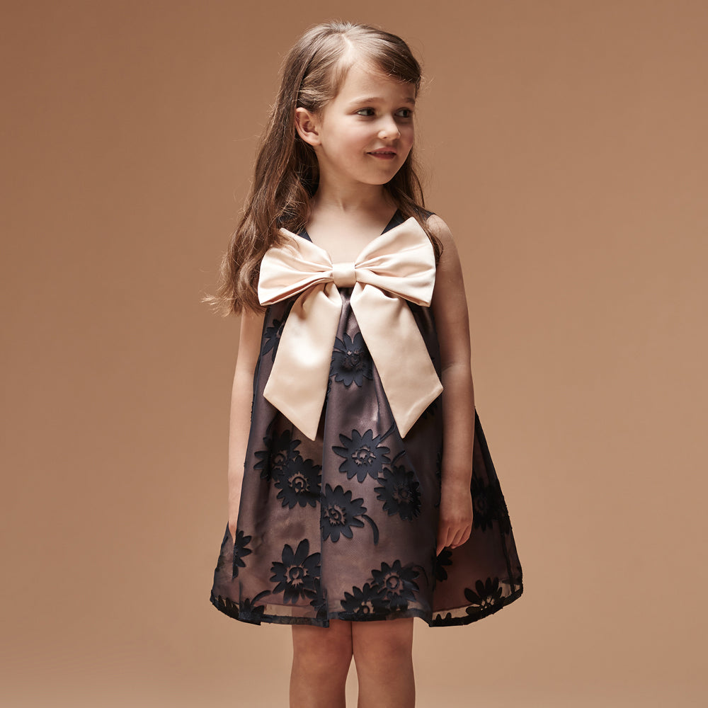 Hucklebones London Sheer Floral Trapeze Party Dress