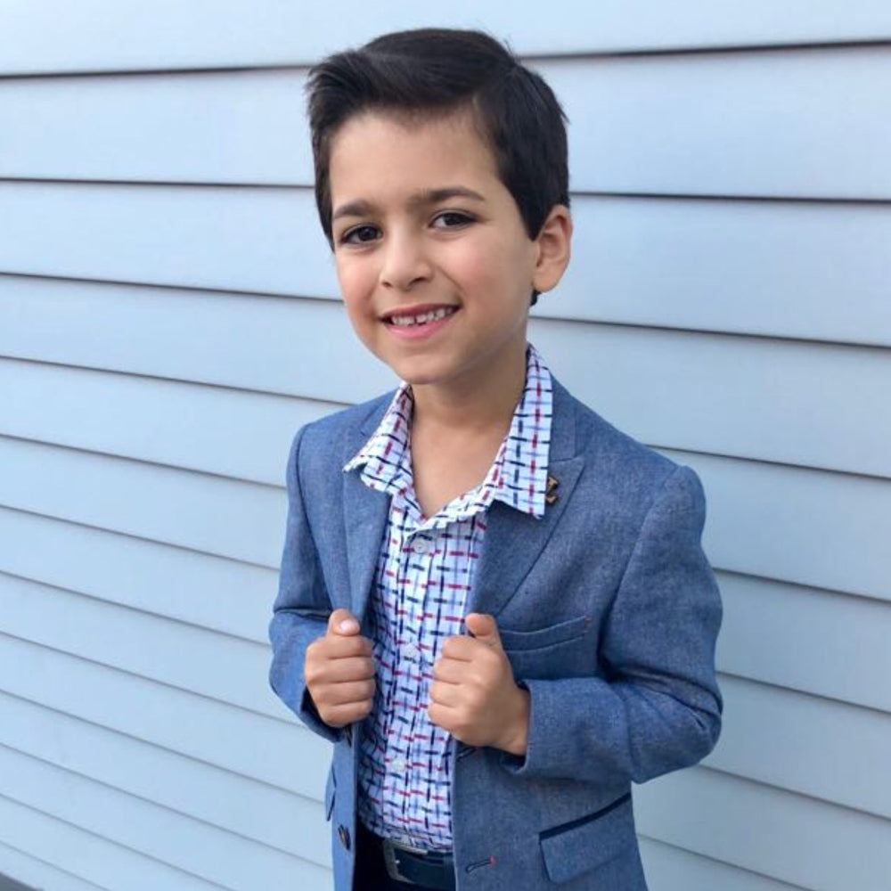 Lemon Boys 4 Piece Washed Blue Suit | Suits | Bon Bon Tresor