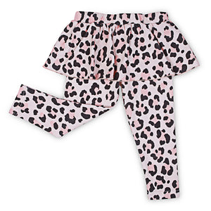 Kapow Kids Baby Girl 'Leopard Is A Natural' Ruffle Tee | Tops & T-Shirts | Bon Bon Tresor