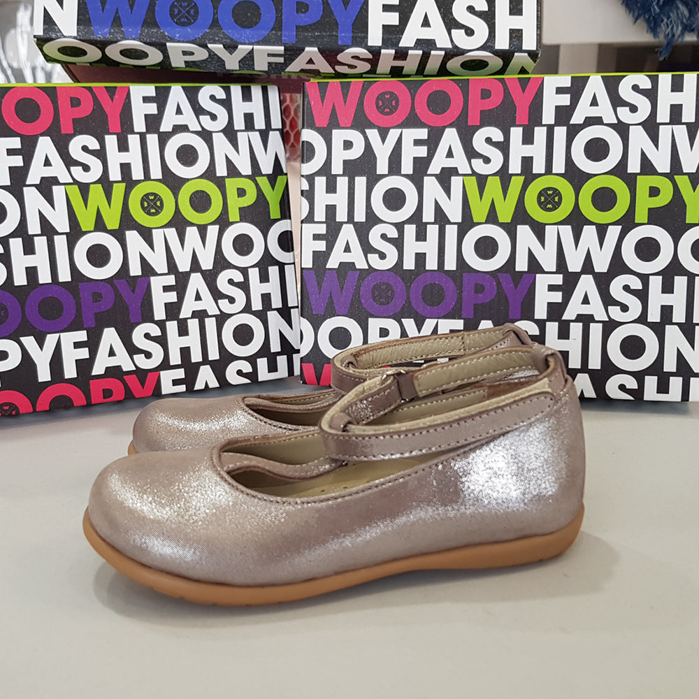Kiddie Couture Valentina Leather Shoes Champagne | Dress Shoes | Bon Bon Tresor
