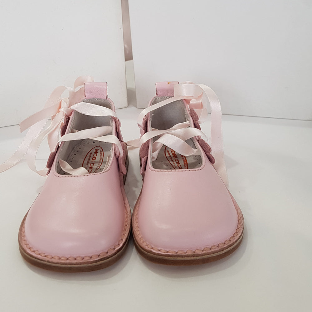 Morello Shoes - Toddler Pink Leather Ballet Shoes | Dress Shoes | Bon Bon Tresor