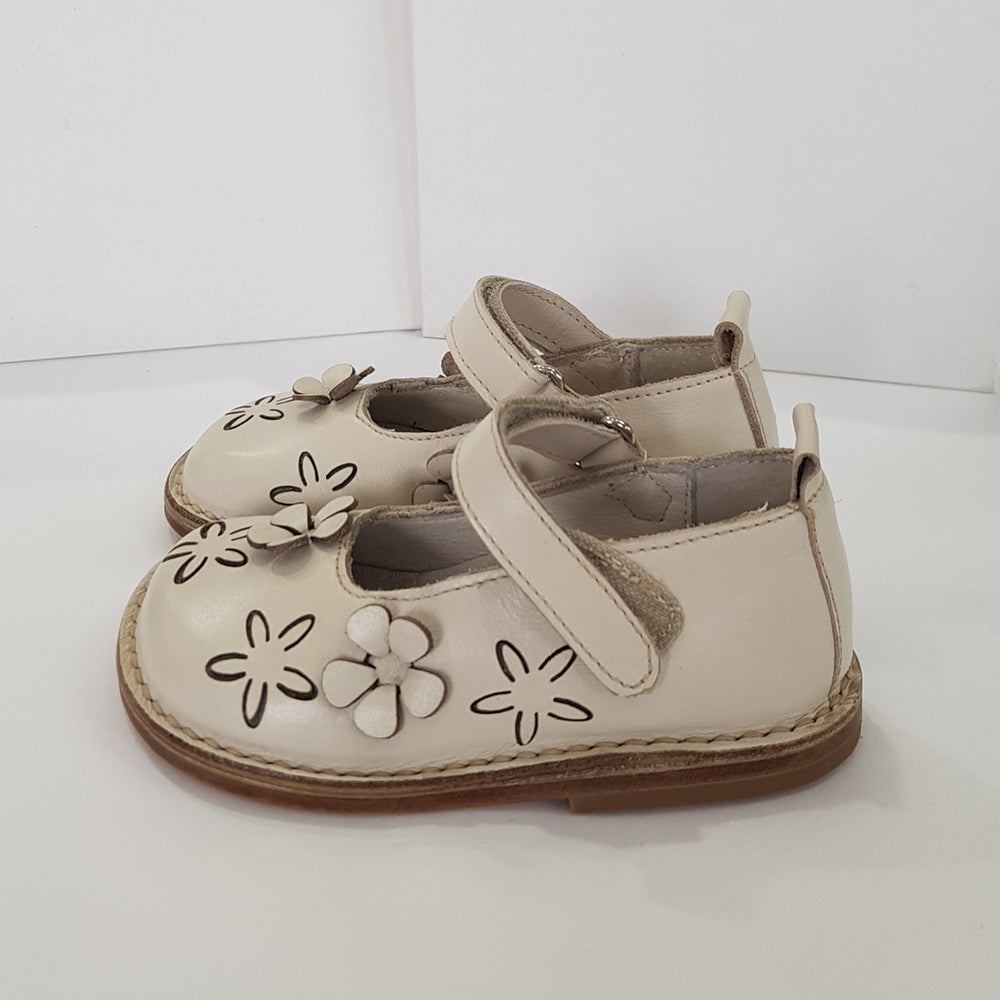 Morello Shoes - Toddler Cream Leather Mary Jane Shoes | Dress Shoes | Bon Bon Tresor