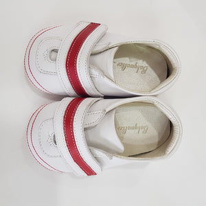 BabyWalker Red/White Leather Baby Shoes | Dress Shoes | Bon Bon Tresor