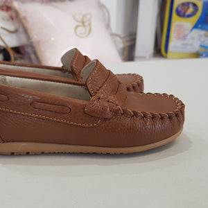 Kiddie Couture Tan Polo Loafers | Moccasins & Loafers | Bon Bon Tresor