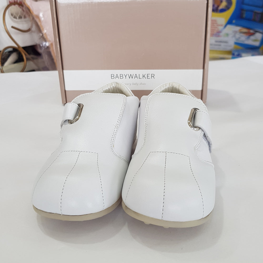 BabyWalker White Leather Tapas Sole Baby Shoes | Dress Shoes | Bon Bon Tresor