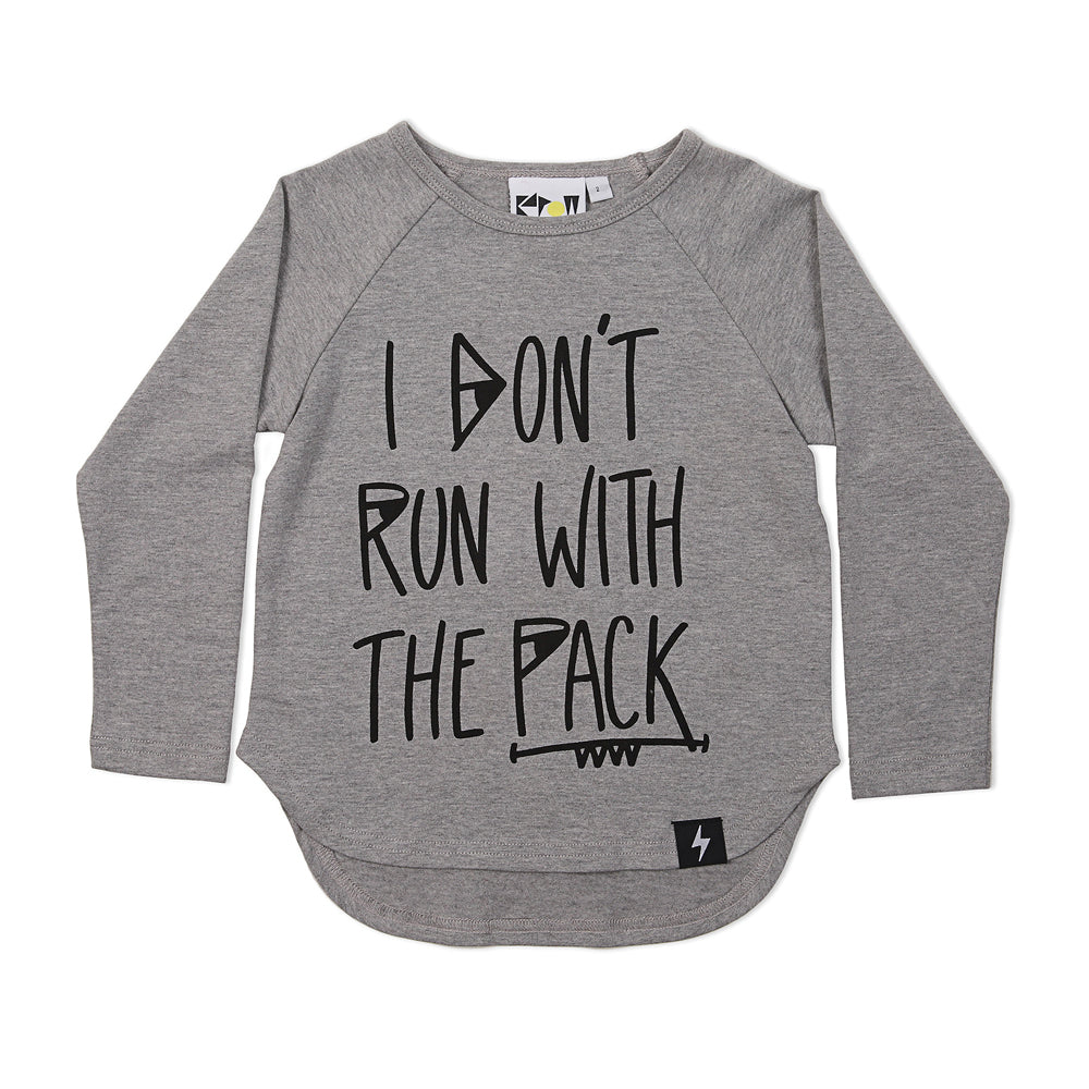 Kapow Kids Baby Long Sleeve Wolf Pack Placement T-Shirt | Tops & T-Shirts | Bon Bon Tresor