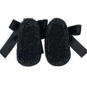 La Vera Kids Baby Girl Black Crystal Ballet Shoes | Dress Shoes | Bon Bon Tresor