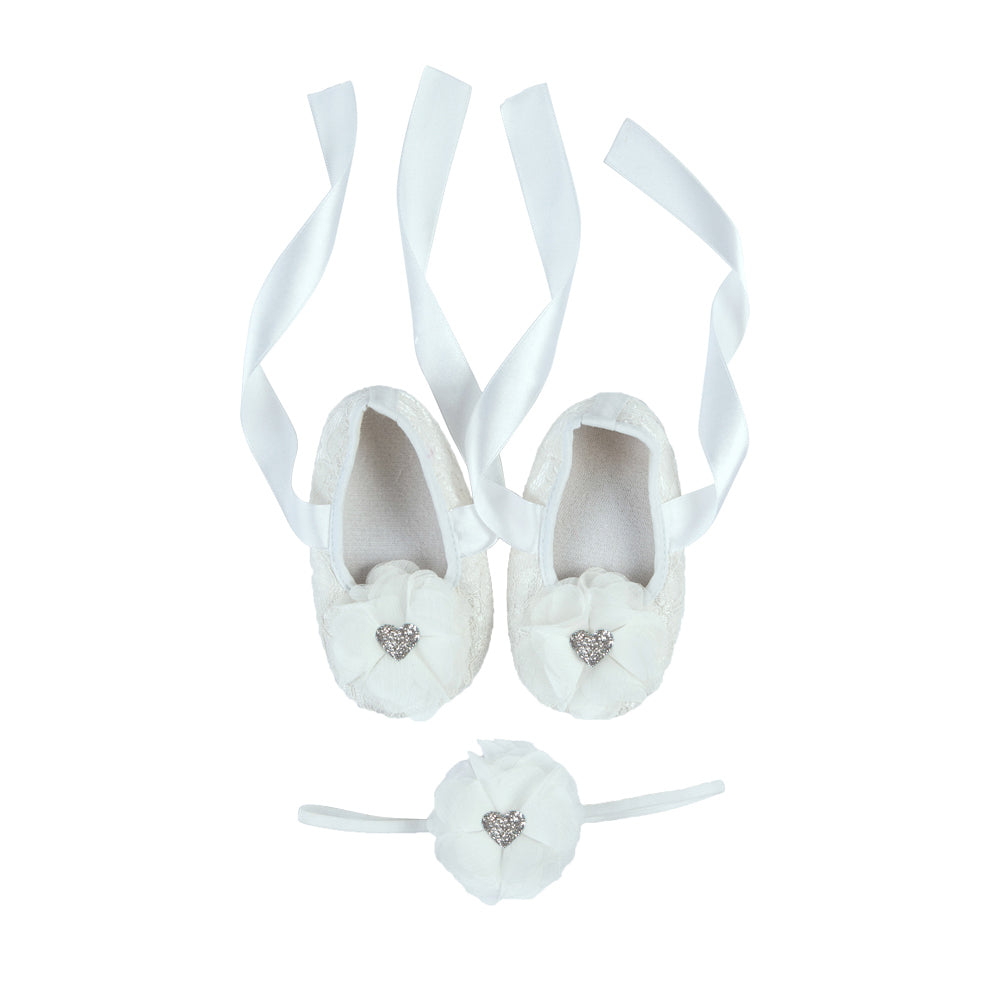 Baby girl white ballet on sale shoes