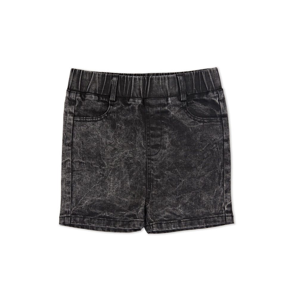 Kapow Kids Acid Black Denim Boys Shorts | Pants & Shorts | Bon Bon Tresor