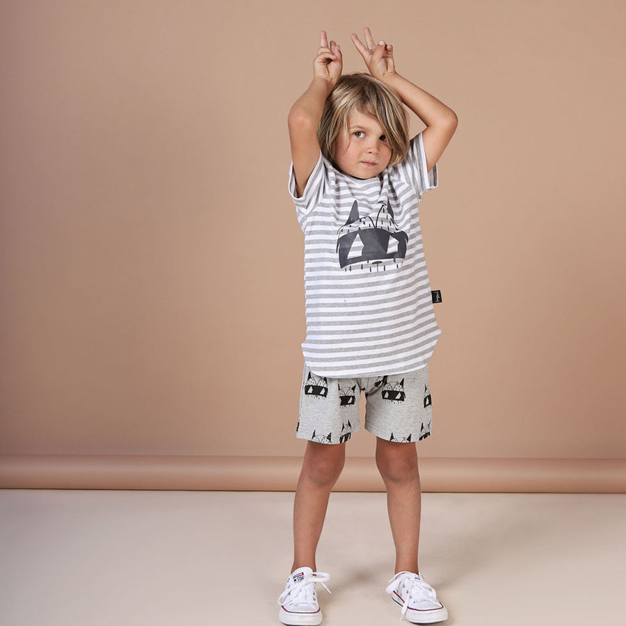 Kapow Kids Grey Bandit Boys Shorts | Pants & Shorts | Bon Bon Tresor
