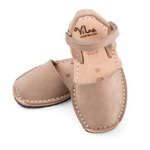 Vila Australia Beige Leather Sandal | Dress Shoes | Bon Bon Tresor