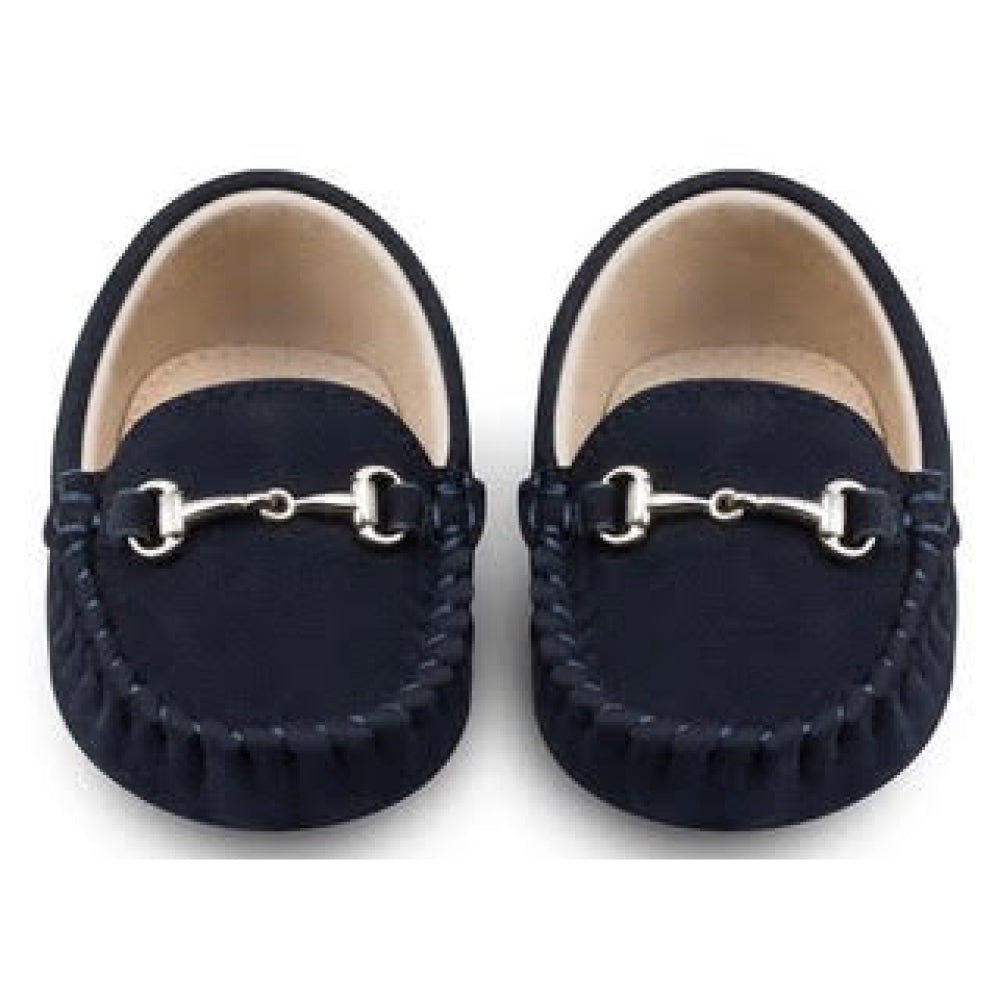 Oscar's For Kids Lucca Navy Baby Loafers | Moccasins & Loafers | Bon Bon Tresor