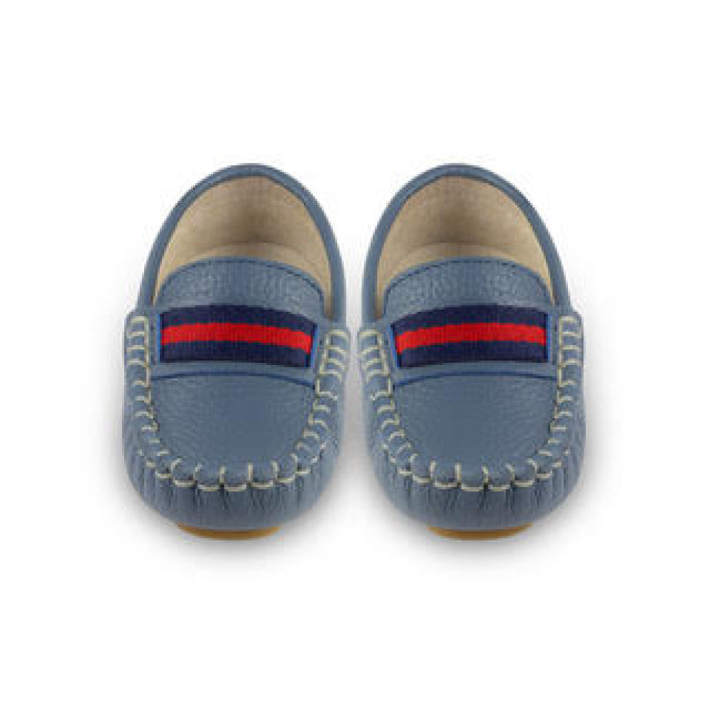 Oscar's For Kids Sorento Mid Blue Loafers | Moccasins & Loafers | Bon Bon Tresor