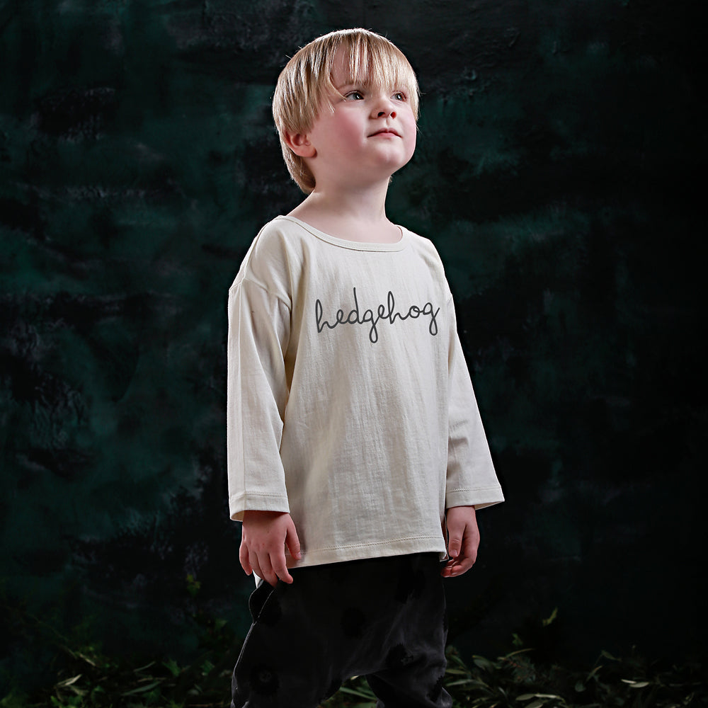 Anarkid Hedgehog Oversized Tee White | Tops & T-Shirts | Bon Bon Tresor
