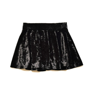 Little Lords Black Crushed Velvet Skirt | Dresses & Skirts | Bon Bon Tresor